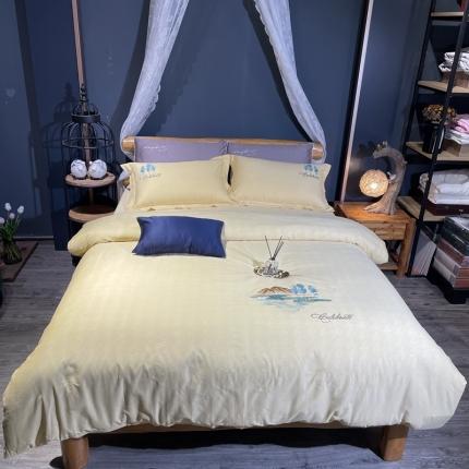 91家纺网 家纺一手货源 找家纺 （总）玖玖爱2021新款60s全棉刺绣加厚磨毛四件套