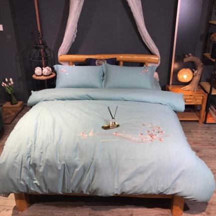 91家纺网 家纺一手货源 找家纺 （总）玖玖爱2021新款60s全棉刺绣加厚磨毛四件套