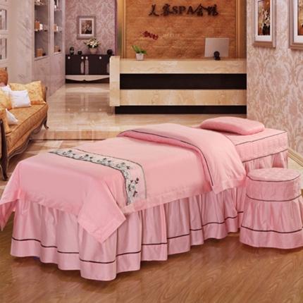 总美容床罩四件套全棉简约高档单件欧式小奢华美容院专用床罩套