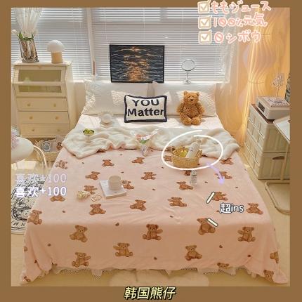 91家纺网 家纺一手货源 找家纺 （总）顾里 2021新款ins网红少女心暖肤羊羔绒毯实拍图