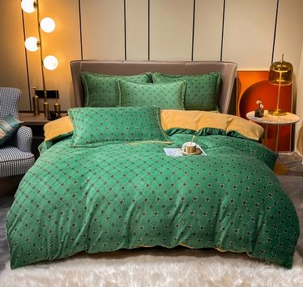 91家纺网 家纺一手货源 找家纺 （总）米莱家纺 2021新款轻奢风加厚保暖牛奶绒四件套