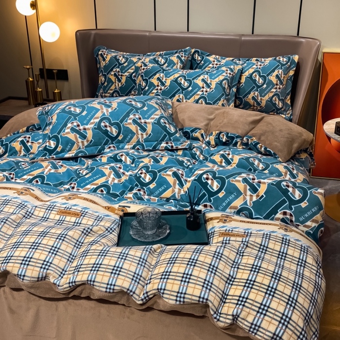 91家纺网 家纺一手货源 找家纺 （总）米莱家纺 2021新款轻奢风加厚保暖牛奶绒四件套