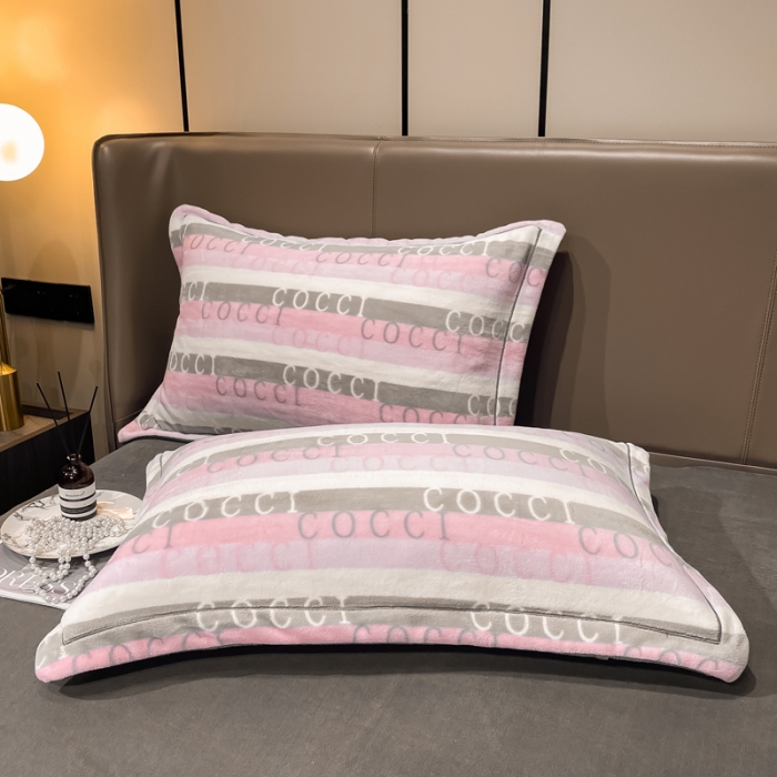 91家纺网 家纺一手货源 找家纺 米莱家纺 2021新款轻奢风加厚保暖牛奶绒四件套 贝拉  粉