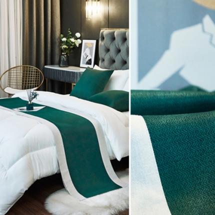 91家纺网 家纺一手货源 找家纺 五星级酒店床上床尾床奇高档现代简约民宿宾馆床位垫欧式轻奢床盖双面9