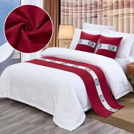 91家纺网 家纺一手货源 找家纺 五星级酒店床上床尾床奇高档现代简约民宿宾馆床位垫欧式轻奢床盖双面9