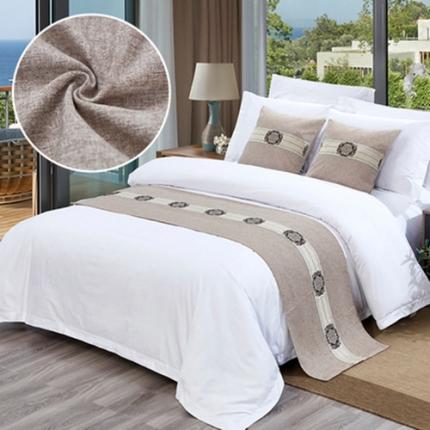 91家纺网 家纺一手货源 找家纺 五星级酒店床上床尾床奇高档现代简约民宿宾馆床位垫欧式轻奢床盖双面9