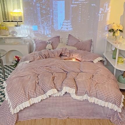 （总）千朵 2021新款韩版牛奶绒保暖四件套