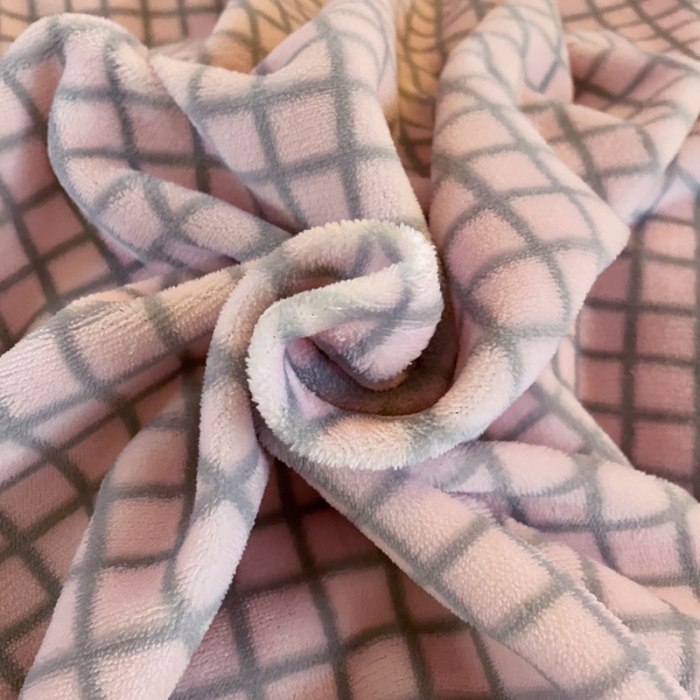 91家纺网 家纺一手货源 找家纺 千朵 2021新款韩版牛奶绒保暖四件套 格格粉