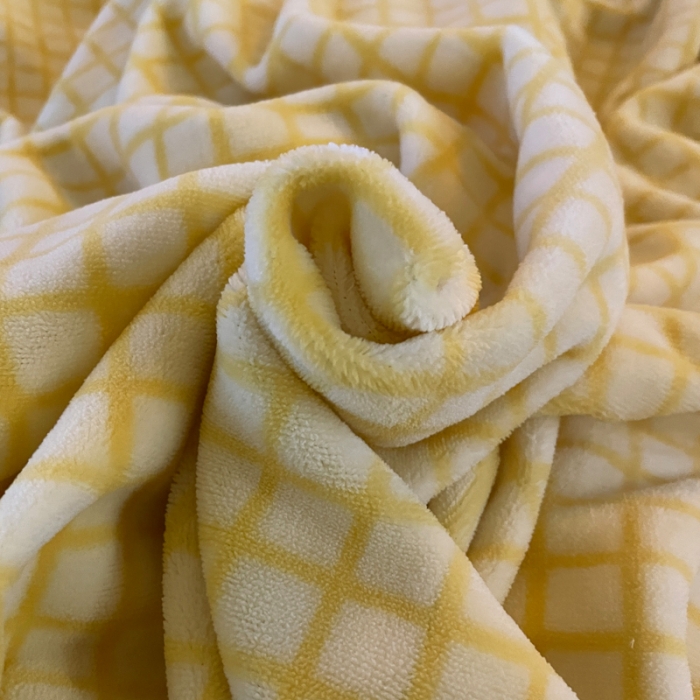 91家纺网 家纺一手货源 找家纺 千朵 2021新款韩版牛奶绒保暖四件套 格格黄