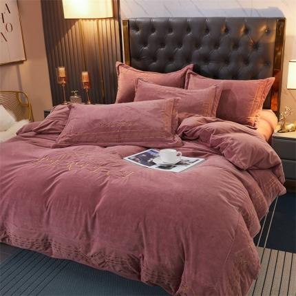 91家纺网 家纺一手货源 找家纺 （总）铠畅 2021宝宝绒刺绣四件套牛奶绒量大从优