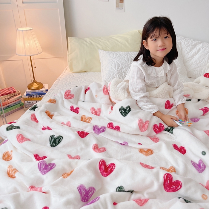 91家纺网 家纺一手货源 找家纺 顾里家纺 2021新款ins网红少女心暖肤羊羔绒毯 少女心