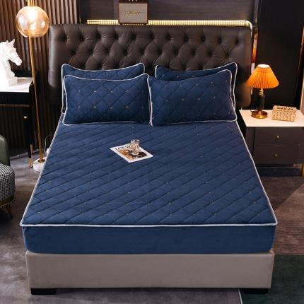 91家纺网 家纺一手货源 找家纺 （总）八十八家纺 2021新款牛奶绒刺绣小蜜蜂夹棉床笠