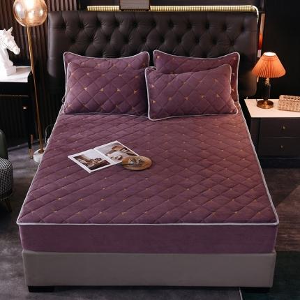 91家纺网 家纺一手货源 找家纺 （总）八十八家纺 2021新款牛奶绒刺绣小蜜蜂夹棉床笠