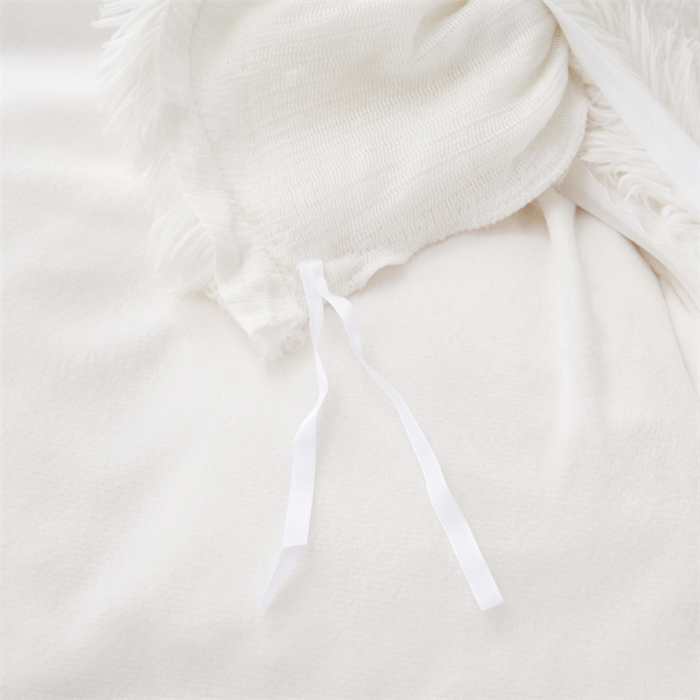 91家纺网 家纺一手货源 找家纺 品尚嘉家纺2025新款纯色水貂绒四件套长毛绒保暖套件 白色