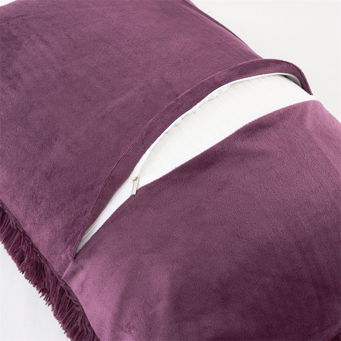 91家纺网 家纺一手货源 找家纺 品尚嘉家纺2023新款纯色水貂绒四件套长毛绒保暖套件 枣红