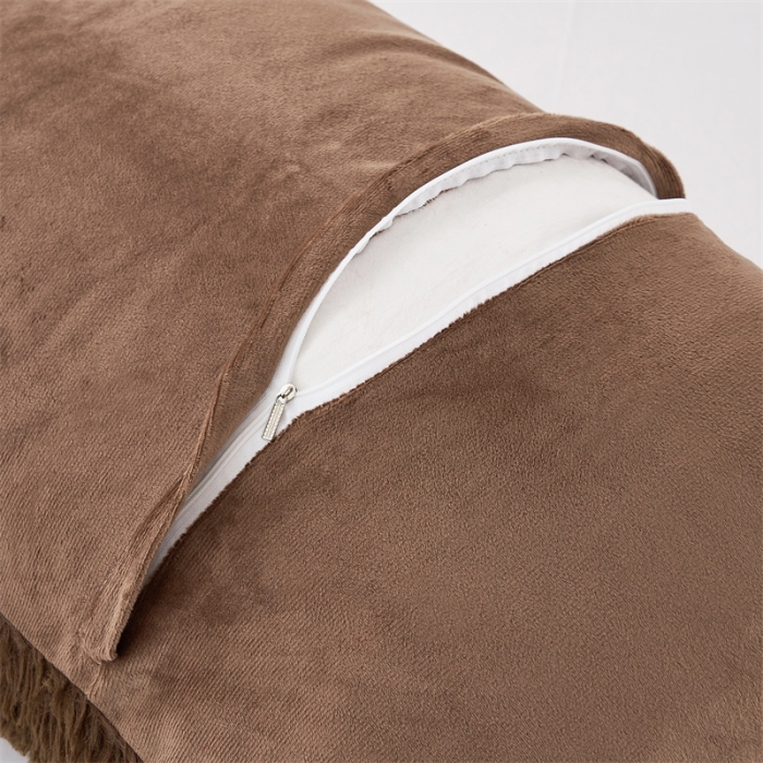 91家纺网 家纺一手货源 找家纺 品尚嘉家纺2025新款纯色水貂绒四件套长毛绒保暖套件 棕色