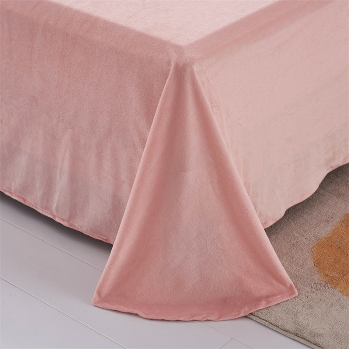 91家纺网 家纺一手货源 找家纺 品尚嘉家纺2025新款扎染水貂绒四件套长毛绒保暖套件 彩虹色