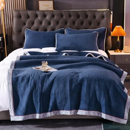 91家纺网 家纺一手货源 找家纺 （总）八十八家纺 2021新款双面牛奶绒多功能盖毯米粒格