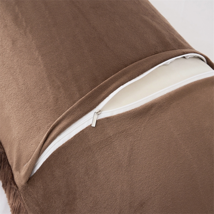 91家纺网 家纺一手货源 找家纺 品尚嘉家纺2025新款扎染水貂绒四件套长毛绒保暖套件 栗棕色