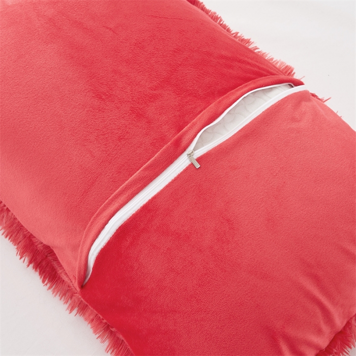 91家纺网 家纺一手货源 找家纺 品尚嘉家纺2025新款扎染水貂绒四件套长毛绒保暖套件 石榴红