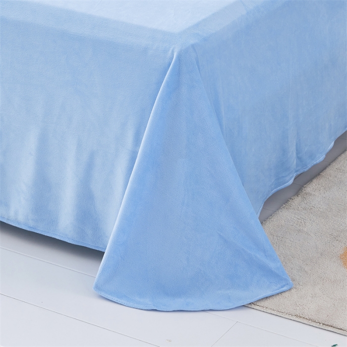 91家纺网 家纺一手货源 找家纺 品尚嘉家纺2025新款扎染水貂绒四件套长毛绒保暖套件 星空蓝