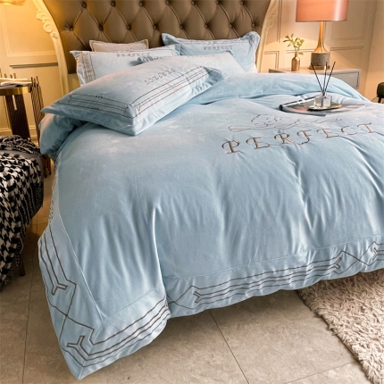 （总）铠畅 2021宝宝绒刺绣四件套牛奶绒量大从优