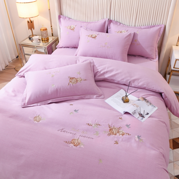 91家纺网 家纺一手货源 找家纺 （总）百花王 2022新款全棉绣花刺绣四件套