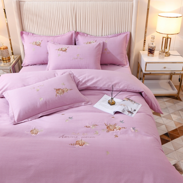 91家纺网 家纺一手货源 找家纺 （总）百花王 2022新款全棉绣花刺绣四件套