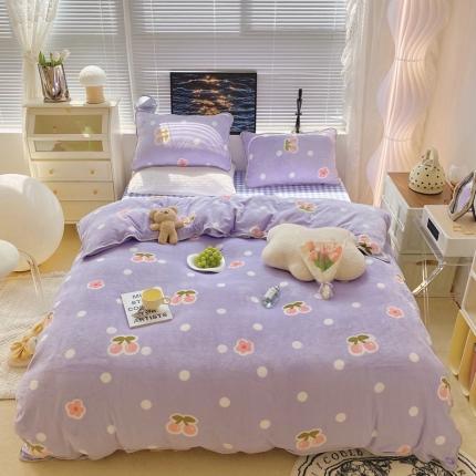 91家纺网 家纺一手货源 找家纺 （总）顾里家纺2021新款ins韩国高端保暖牛奶绒四件套