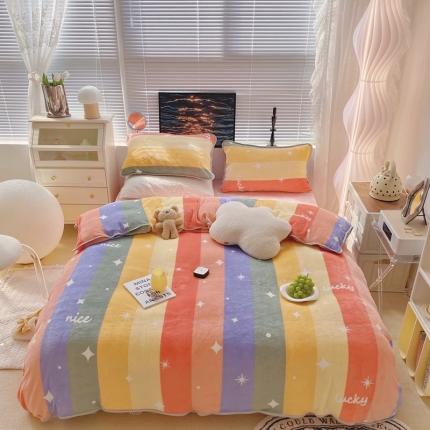 91家纺网 家纺一手货源 找家纺 （总）顾里家纺2021新款ins韩国高端保暖牛奶绒四件套