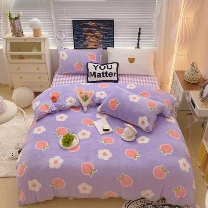 91家纺网 家纺一手货源 找家纺 （总）顾里家纺2021新款ins韩国高端保暖牛奶绒四件套