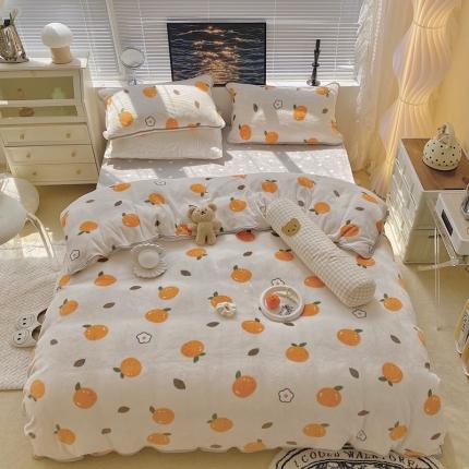 91家纺网 家纺一手货源 找家纺 （总）顾里家纺2021新款ins韩国高端保暖牛奶绒四件套