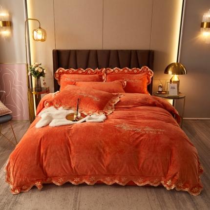 恒爱 2021新款宝宝绒四件套梦想生活系列 爱玛橙