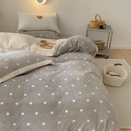 91家纺网 家纺一手货源 找家纺 （总）顾里 2021新款ins奶油发热牛奶绒羊羔四件套