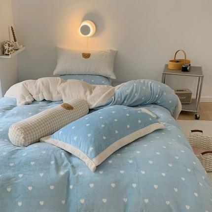 91家纺网 家纺一手货源 找家纺 （总）顾里 2021新款ins奶油发热牛奶绒羊羔四件套