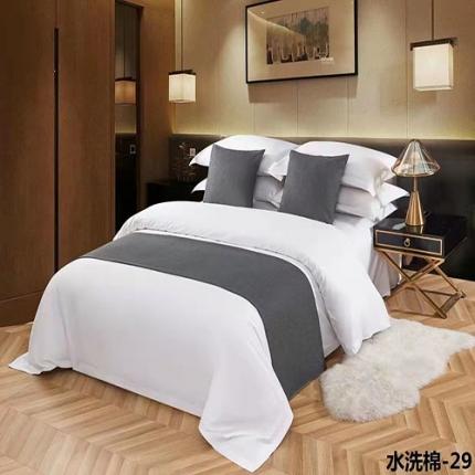91家纺网 家纺一手货源 找家纺 安力森/诚臻酒店用品 23新款纯色床尾巾不接受退货 棉麻灰 
