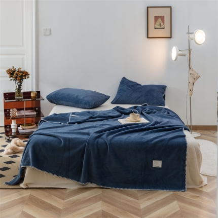 91家纺网 家纺一手货源 找家纺 北欧良品 牛奶绒双层复合毯华夫格毛毯绒毯休闲盖毯多功能 明黄