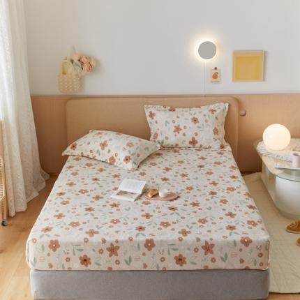 91家纺网 家纺一手货源 找家纺 （总）时光里 2021新款230克牛奶绒印花单床笠