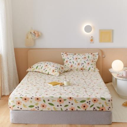 91家纺网 家纺一手货源 找家纺 （总）时光里 2021新款230克牛奶绒印花单床笠