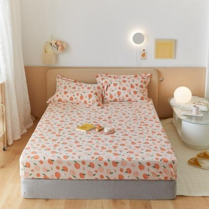 91家纺网 家纺一手货源 找家纺 （总）时光里 2021新款230克牛奶绒印花单床笠