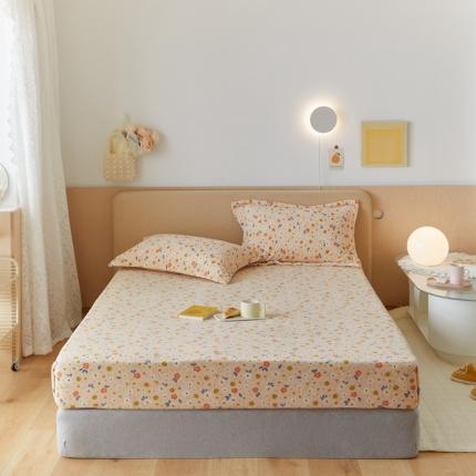 91家纺网 家纺一手货源 找家纺 （总）时光里 2021新款230克牛奶绒印花单床笠