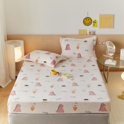 （总）时光里 2021新款230克牛奶绒印花单床笠