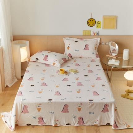 91家纺网 家纺一手货源 找家纺 （总）时光里 2021新款230克牛奶绒印花单床单