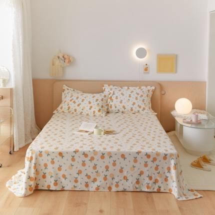 91家纺网 家纺一手货源 找家纺 （总）时光里 2021新款230克牛奶绒印花单床单