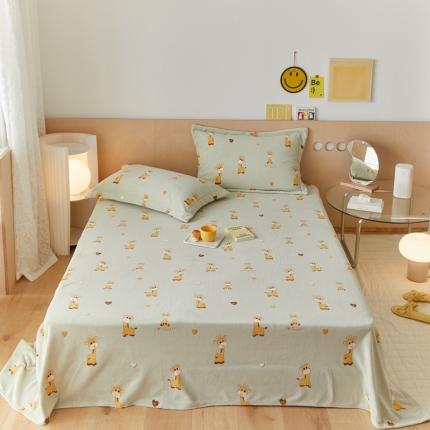 91家纺网 家纺一手货源 找家纺 （总）时光里 2021新款230克牛奶绒印花单床单