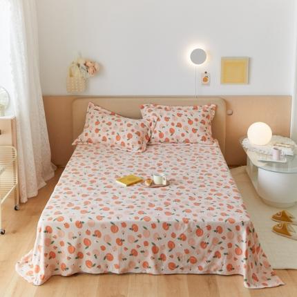 （总）时光里 2021新款230克牛奶绒印花单床单