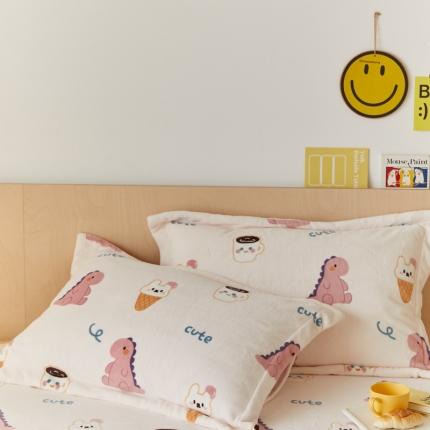 91家纺网 家纺一手货源 找家纺 （总）时光里 2021新款230克牛奶绒印花枕套