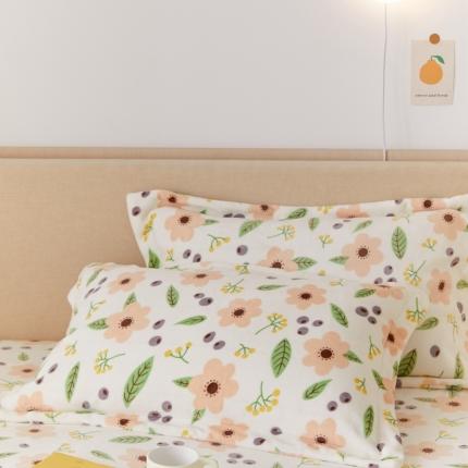 91家纺网 家纺一手货源 找家纺 （总）时光里 2021新款230克牛奶绒印花枕套