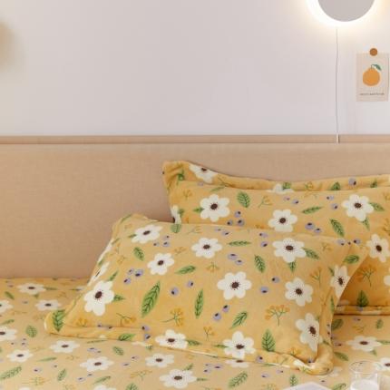 91家纺网 家纺一手货源 找家纺 （总）时光里 2021新款230克牛奶绒印花枕套