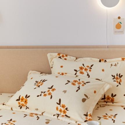 91家纺网 家纺一手货源 找家纺 （总）时光里 2021新款230克牛奶绒印花枕套